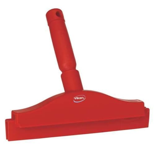 Vikan 77114 Racleur caoutchouc lame double 10 po, rouge