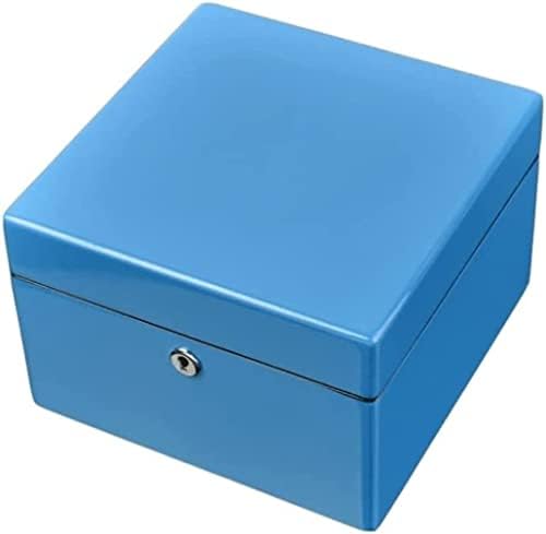 Wooden Square Musical Jewelry Box Music Box Creative Musical Gifts Jewelry Organizer (Color : Green Square Jewelry Box) (Blue Square Jewelry Box) image 5