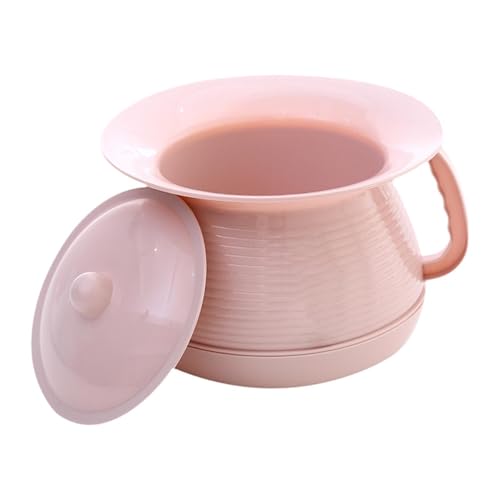 harayaa Urinario con tapa, ligero, portátil y grueso, ideal para niños, ideal para dormitorio, camping y viajes, Rosa