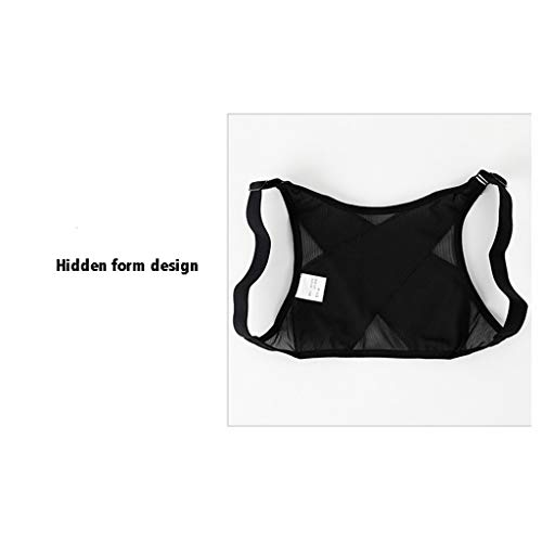 Correcteur de posture contre le dos voûté forme cachée noire réglable - 6