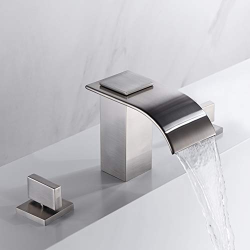 Sumerain S2143NW Roman Tub Faucet Brushed Nickel 3 Hole Widespread Bathtub Faucet thumb #1