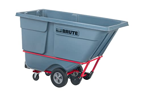 Image of Rubbermaid Brute Tilt Dump Truck /Trash Cart /Garbage Collection /Recycling 1 Cubic Yard Standard Duty 1250 lbs. Gray Distribution Centers /Warehouse /Manufacturing /Stadiums