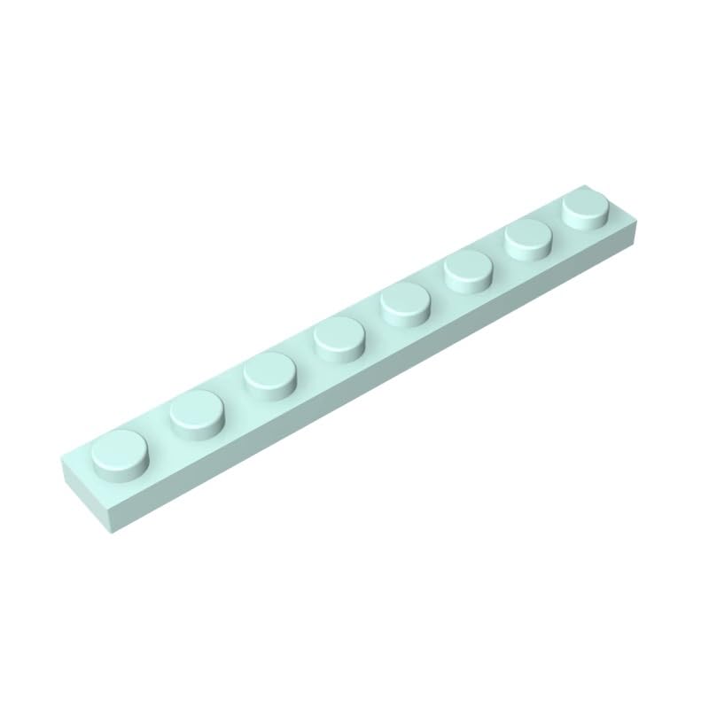 Gobricks GDS-506 Plate 1x8 50PCS Compatible with Lego 3460 4210998 DIY Parts and MOC Components for Major Brick Brands Color:Light Aqua 323