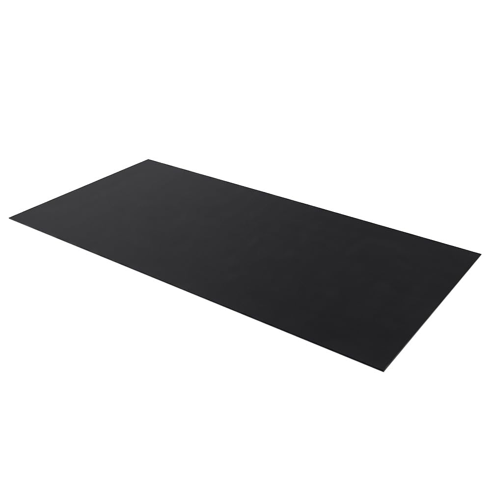 Buna-N Hoja, parte trasera adhesiva, negro, 0.062" de grosor, 12" de ancho, 12" de largo, 50A Durometer, ASTM D2000 BF, 6 inches width, 60A Durometer, Negro, 1