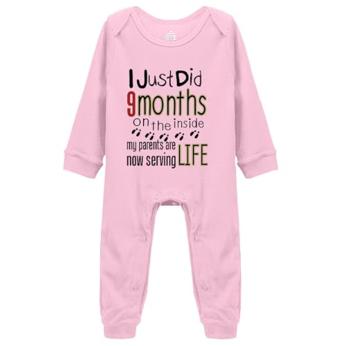 I Just Did 9 Months On The Inside&My Parents are Now Serving Life/Funny Baby Onesie White Long Sleeve 0-24 Months