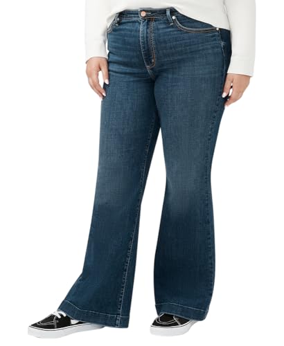 Silver Jeans Co. Women's Plus Size Isbister High Rise Flare Leg Jeans2