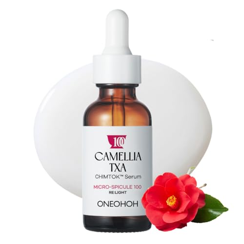 Image of Camellia TXA CHIMTOK Serum, Tranexamic Acid Serum for Dark Spots, Hyperpigmentation & Melasma, TXA + Vitamin C, Korean Brightening Serum with Micro-Spicule Texture Care, 1.01 fl oz