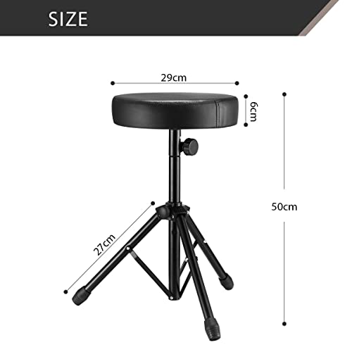 image for Melodic Drum Stool Throne Seat Chair Folding Padded Rotatable for Kids