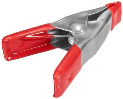Miniatura 3 de Wideskall Abrazaderas de resorte de metal de 2 pulgadas con clips de puntas de goma rojas (paquete de 6)