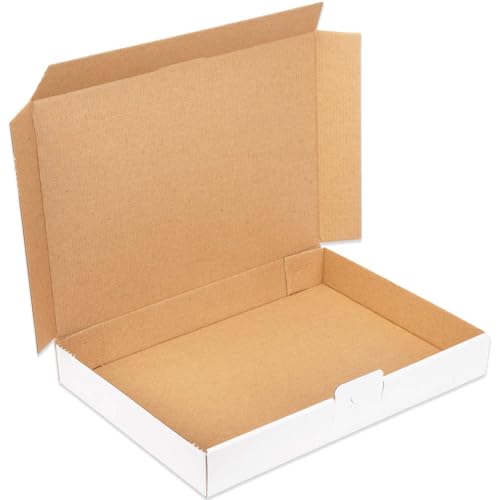 Kartonpirat 25 Maxibriefkartons 350 x 250 x 50 mm weiß DIN A4 B4 Versandkarton MB-5 Maxibrief bis 2 kg Warensendung Büchersendung Karton stabil für Post DHL Versandschachtel Faltschachtel (25 Stück)