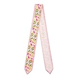 QIUTIMIY 1 Pack Purse Scarf Handbags Skinny Twill Hair Scarves Narrow Neck Scarf Band Women Fashion Accessories Bag Charms