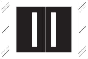 Doctor Stuff - File Folder Labels, Alphabet Letter I, Tabbies 12000 - Cram Series Compatible Alpha Stickers, Black, 1