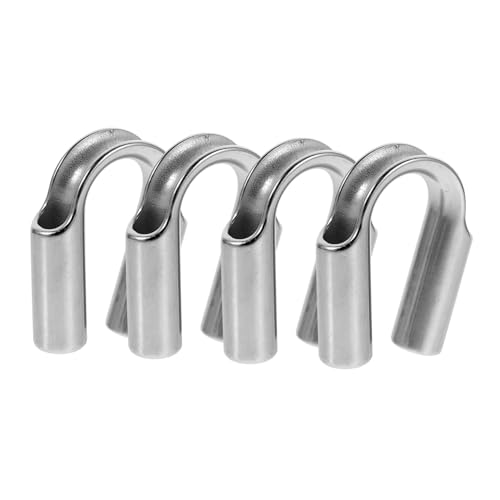 Cabilock Redancia in Acciaio Inox 304 Per Fune Da 8 Mm, Anello Triangolare Di Serraggio e Protezione Per Cavi Metallici, Kit 4 Pezzi Per Uso Industriale, Nautico e Edilizio