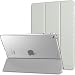 Produktbild MoKo Hülle Kompatibel für iPad 9.7 2017/2018, 5./6. Generation - PU Leder Tasche Schutzhülle Schale Smart Case mit Transluzent Rücken Deckel Auto Schlaf/Wach Stanfunktion, Silber