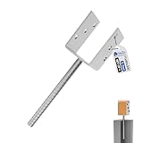 CARACTÉRISTIQUES - Le platine poteau bois striée de 200 mm de long est bétonné et ainsi durablement ancré dans le sol. Une fois ancrés, les poteaux en U en bois peuvent être fixés très facilement à l'aide de vis à bois adaptées. Les trous nécessaires sont déjà prévus avec un Ø de 11 mm.