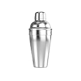 HIC Kitchen Bar Cocktail Shaker, 18/8 Stainless Steel, Mirror Finish, 3-Piece Set, Holds 18-Ounces