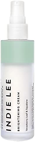 Indie Lee Brightening Cream - Centella Asiatica & Strawberry Leaf Extract for a Radiant, Antioxidant Plumping Cream - Moisturizing Face Cream with Brightening Safflower Oil & Squalane Oil (50ml)