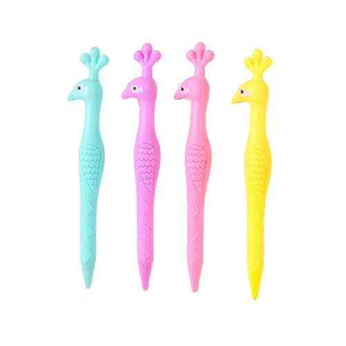 6 PCs-Peacock Mechanical Pencil Cartoon Pencil Student Exquisite Personalized Stationery-0.5mm.