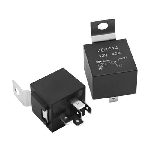 Hoypeyfiy 2 Pack JD1914 Power Relay, 12 Volt 40 Amp 5 Pin SPDT Automotive Power Relay, Replacement for Johnson Replacement for Evinrude Replacement for OMC, 586224 586147 584416