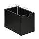 Relaxdays Schreibtisch Organizer, Bambus Schubladenbox, 2 Fächer, HBT: 14,5x24,5x20 cm, Schreibtischbox, Natur/schwarz