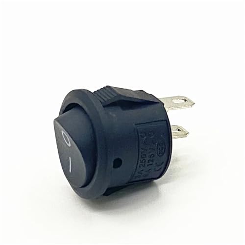 Interrupteur rond KCD1-105 de petit diamètre bouton marche arrêt 2 broches pour boîtier - 7