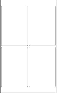 Box Partners LL130 4 x 6 in. White Rectangle Laser Labels - Pack of 400