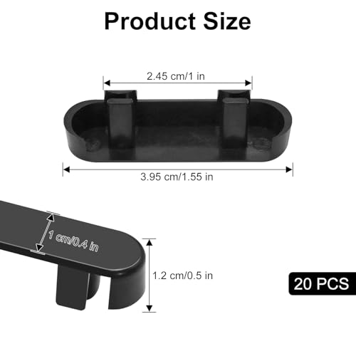 LICQIC Weep Vent Cover, Window Drain Caps, Weep Hole Drainage Covers Double Glazing, for Doors and Windows 20 Pcs Black - Image 2