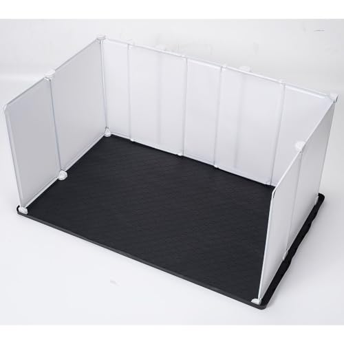 Litter Box Splash Guard, Litter Box Pee Shields for Dogs, Easy to Clean Indoor Dog Fence with Puppy Pee Pad Holder Tray Fits by FDSDEFEN - Used condition - Image 6