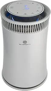 5-Speed (Silver) : SilverOnyx Air Purifier with True HEPA Filter, Allergen and Odor Reduction, UV Sanitizer, Best Air Cleaning System for Pets, Smokers, Cooking, Powerful 5-Speed Fan, Large Room 600 Sq Ft - Silver