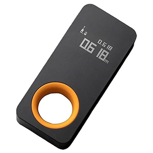 Mètre ruban laser intelligent, compatible avec téléphone portable, chargement de type C, porte-clés portable, portée de 30 m