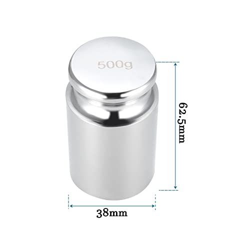 QUARKZMAN 500g Kalibriergewicht x 1 STK. verchromtes Stahlgramgewicht für digitale Schmuckwaagen und Gleichgewichtstest, [M1 Präzision]