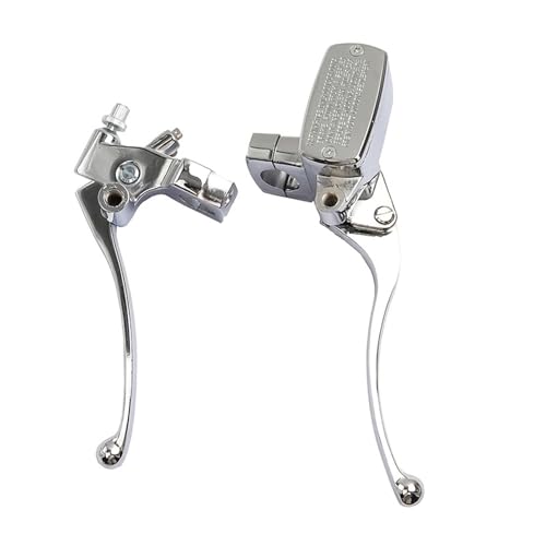 Manetas de freno y embrague universal de 25 mm con depósito de cilindro maestro para moto 5
