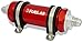 Fuelab - 828 In-Line Fuel Filter Long -12AN In/Out 10 Micron Fabric - Red (82804-2)