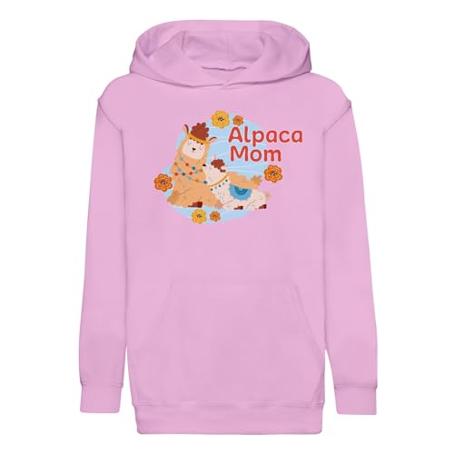 Sweat à capuche enfant alpaga au dessin premium avec finitions haut de gamme