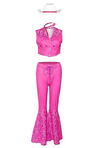 SETHOUS Damer Barbie film cosplay kostym klänning 2023 kläder full uppsättning med tillbehör för vuxna