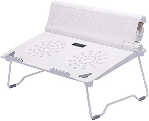 Mechanische Teile Laptopständer für Bett und Sofa Tragbarer Verstellbarer Aluminium-Laptoptisch mit 2 CPU-Lüftern Ergonomisches Design Geeignet