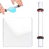 PHYNDR 2 PCS rotoli di argilla acrilica, strumenti di argilla polimerica trasparente, 1 asta acri-lica polimerica, accessori per argil-la acrilica massiccia, 1 pannelli acrilici trasparenti