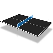 Ping Pong Table Top for Billiard Table, 9FT Foldable Table Tennis Table Topper for Pool Table, Indoor Outdoor Table Tennis Conversion Top w/Net & Premium Foam Padding