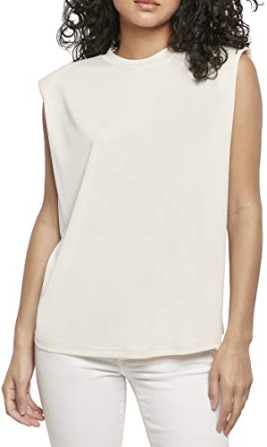 Urban Classics Ladies Modal Padded Shoulder Tank T-Shirt, Sabbia, L Donna