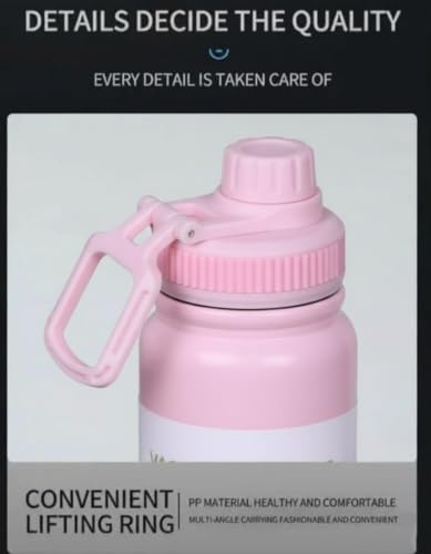 Image of Insulated Stainless Steel Water Bottle with Leakproof Lid | Double Wall Vacuum Flask | Keeps Cold 24 Hrs & Hot 12 Hrs | BPA-Free Wide Mouth Sports & Travel Water Bottle (Pink)