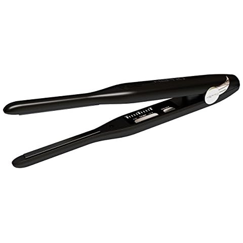H2PRO Black Diamond 3/10" Tourmaline Ceramic Hair Straightener - Cutting Edge Professional Flat Iron for All Hair Types Cover