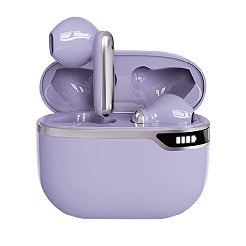 Wireless Earbuds 36-Hour Loop Play time Bluetooth Earbuds Built-in Microphone in-Ear Headphones with Charging case hi-fi Stereo Sound Touch Control Waterproof Earbuds (Purple)