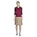 Lands' End School Uniform Women's Poly-Cotton Box Pleat Skirt Top of Knee 0 Khaki
