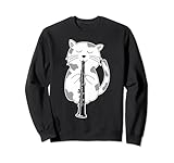 Katze spielt Oboe I Musiker I Musikinstrument I Oboe Katze Sweatshirt