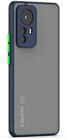 BOHAO Case for Xiaomi Mi 12 Pro/Mi 12S Pro Case Slim Shockproof [Defend from Shock/Scratch/Slip/Fingerprint] Translucent PC Hard Back Soft TPU Bumper Phone Cover for Xiaomi Mi 12 Pro/12S Pro-Blue