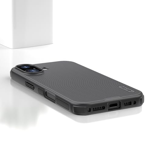 Image of Nillkin Frosted Shield Case for iPhone 17 Case, [Compatible with MagSafe][Slim Profile] [Military Grade Drop Protection] Shockproof Bumper Phone Case 6.3 inch 2025 (Black)