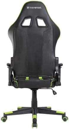 Oversteel - ULTIMET Professional Gaming Chair, Leatherette, 2D Armrests, Height-adjustable, 180° Reclining Backrest, Gas Spring Class 3, Up to 120Kg, Colour Green