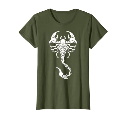 White Scorpion T-Shirt T-Shirt, Women, Olive Green, X-Large