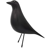 Mid-Century Home Decor House Bird - Office Decor Desk Dove Ornament Arts Gift (Black)