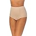 ELLEN TRACY COMPANY Women's Classic Comfort Brief with Extra Tummy Hold, Sun Beige, X-Large (Pack of 2)